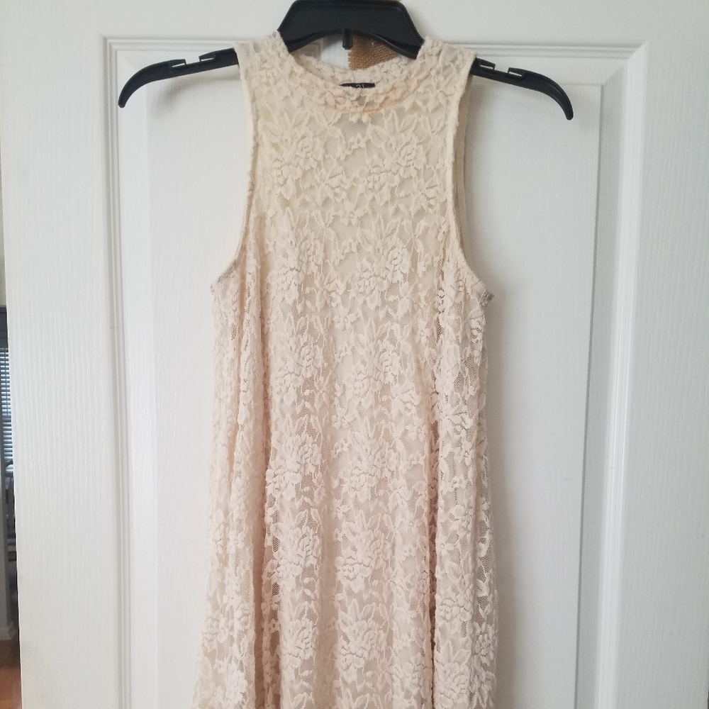 Sleeveless Dress with lace overlay by Rue21, small